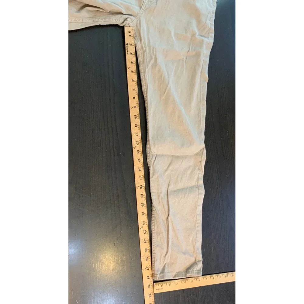 Banana Republic Mens Traveler Slim Linen Cotton Pants‎ Khaki Tan 34x30 (36x28.5)